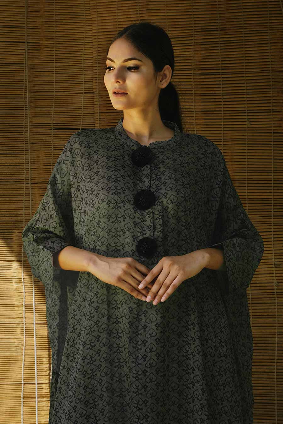 Heart Print Kaftan & Pant Co-Ord Set