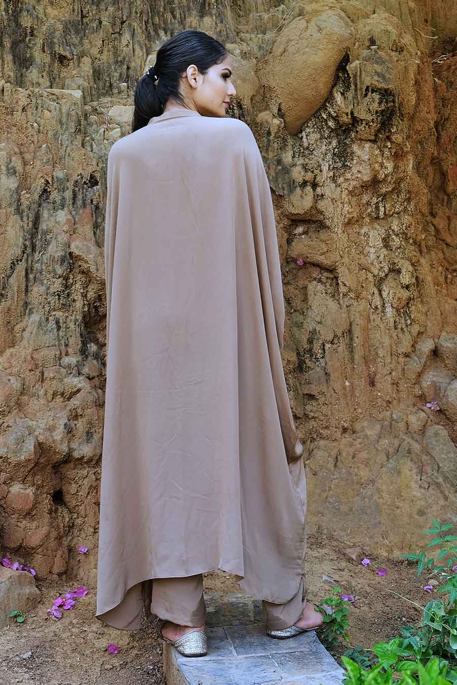Beige Loose Fit Kaftan