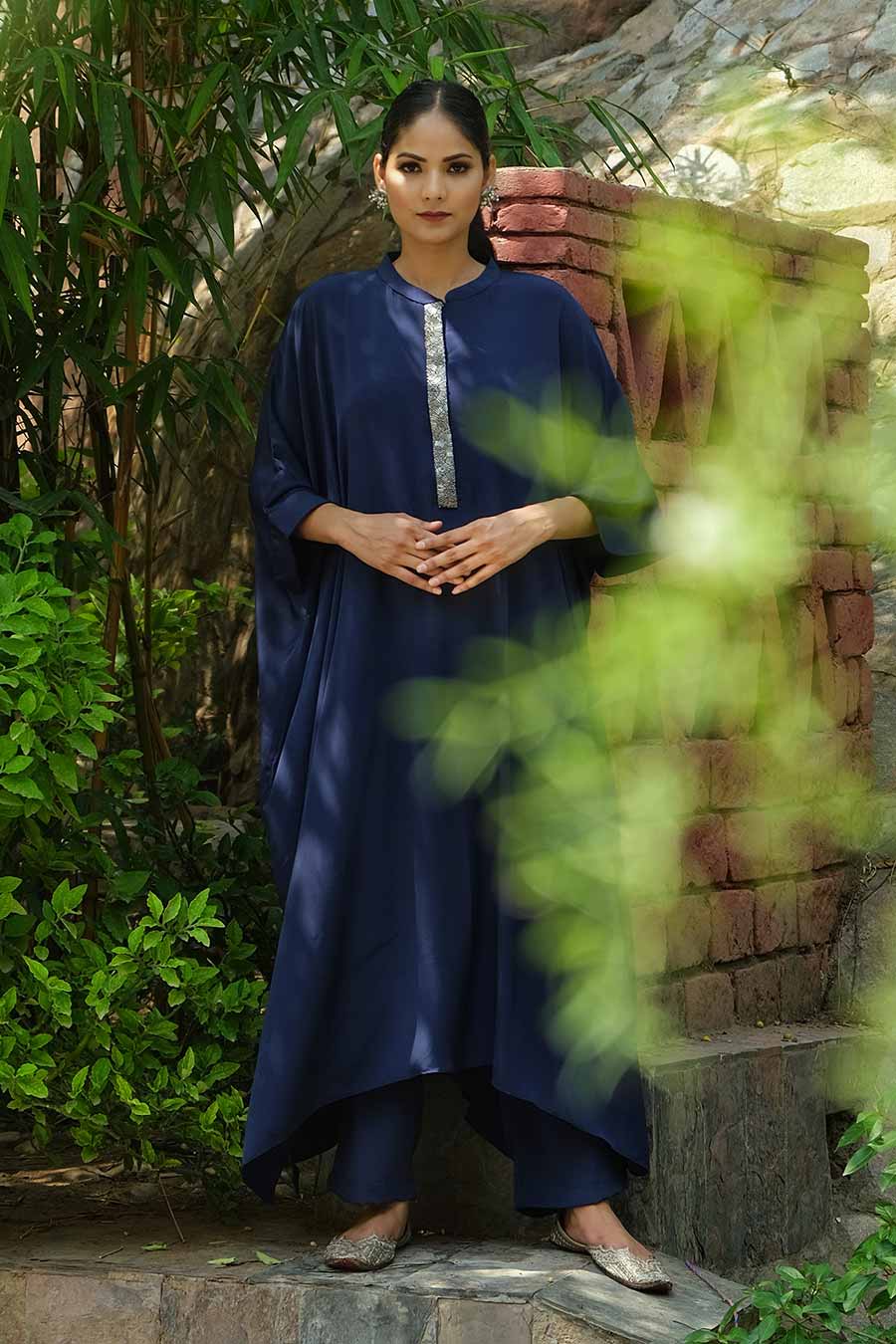 Navy Kaftan & Pant Co-Ord Set