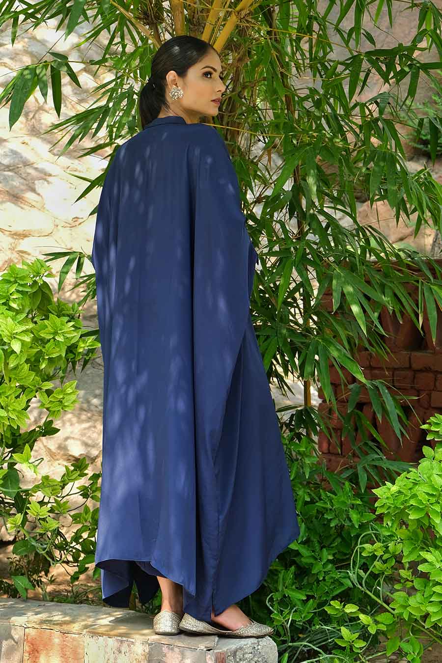 Navy Kaftan & Pant Co-Ord Set