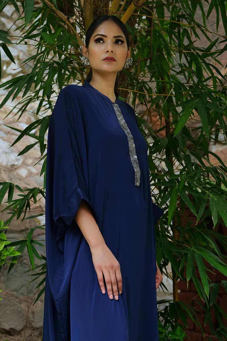 Navy Kaftan & Pant Co-Ord Set