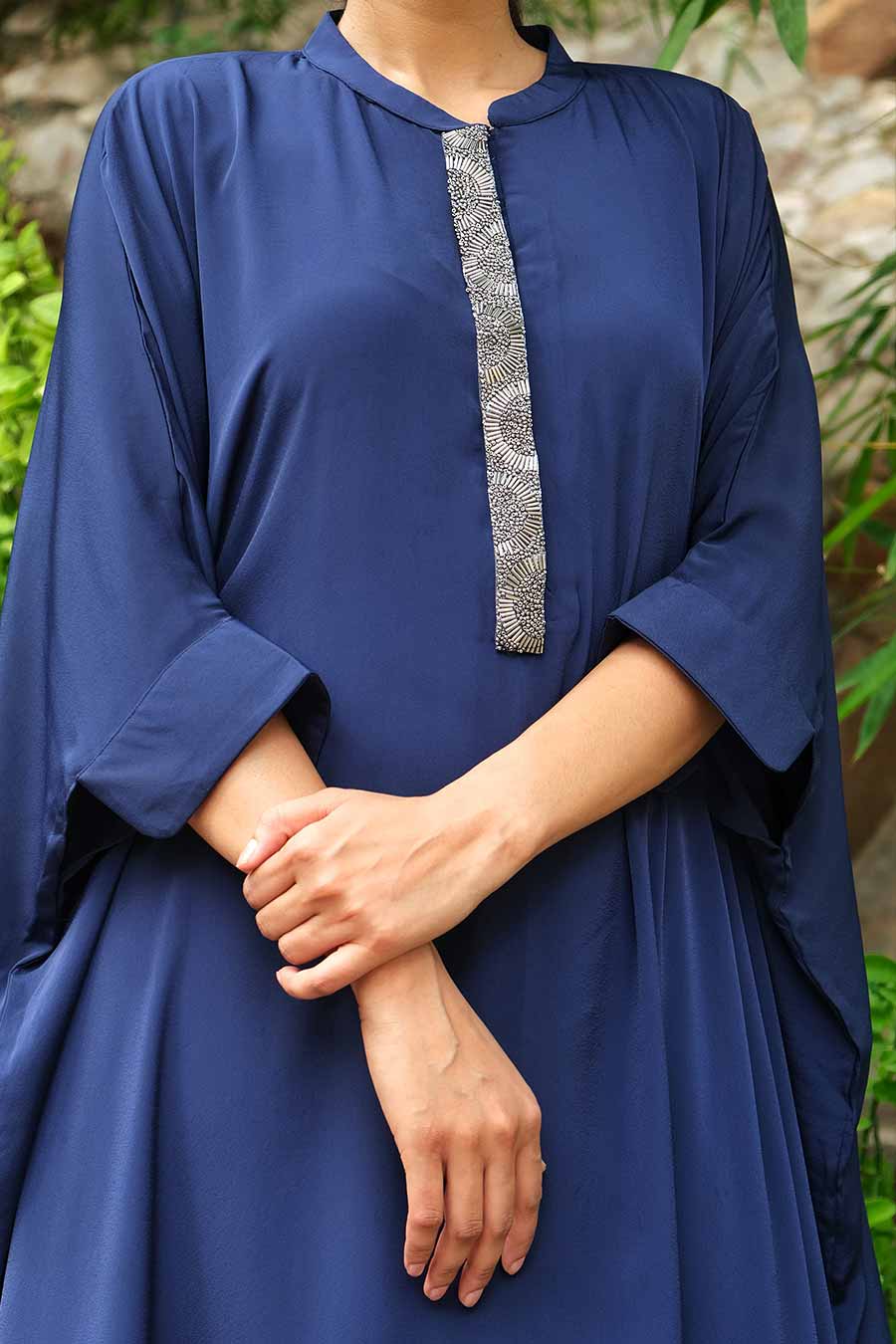 Navy Kaftan & Pant Co-Ord Set