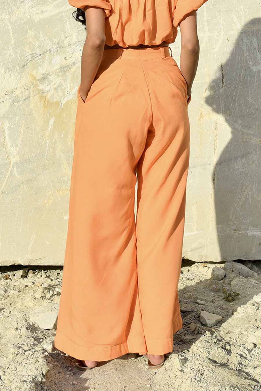 Zadaka Orange Flared Pants