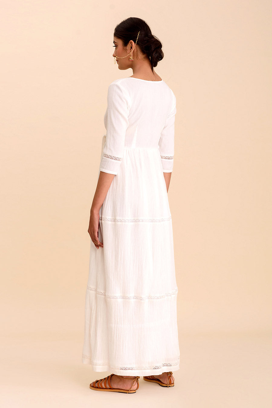 JALMAY - A Line White Maxi Dress