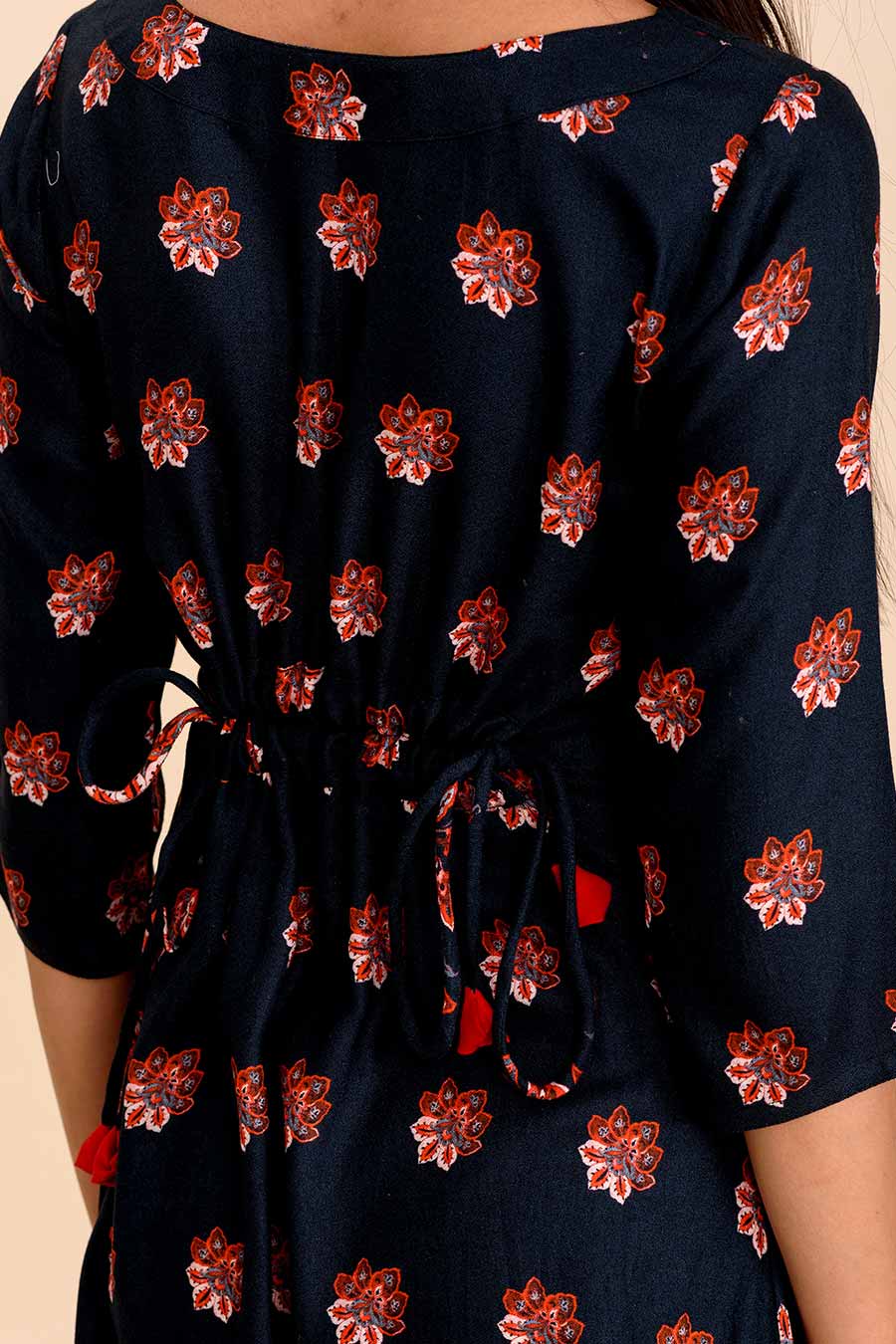 HEER - Blue Printed Dhoti Jumpsuit