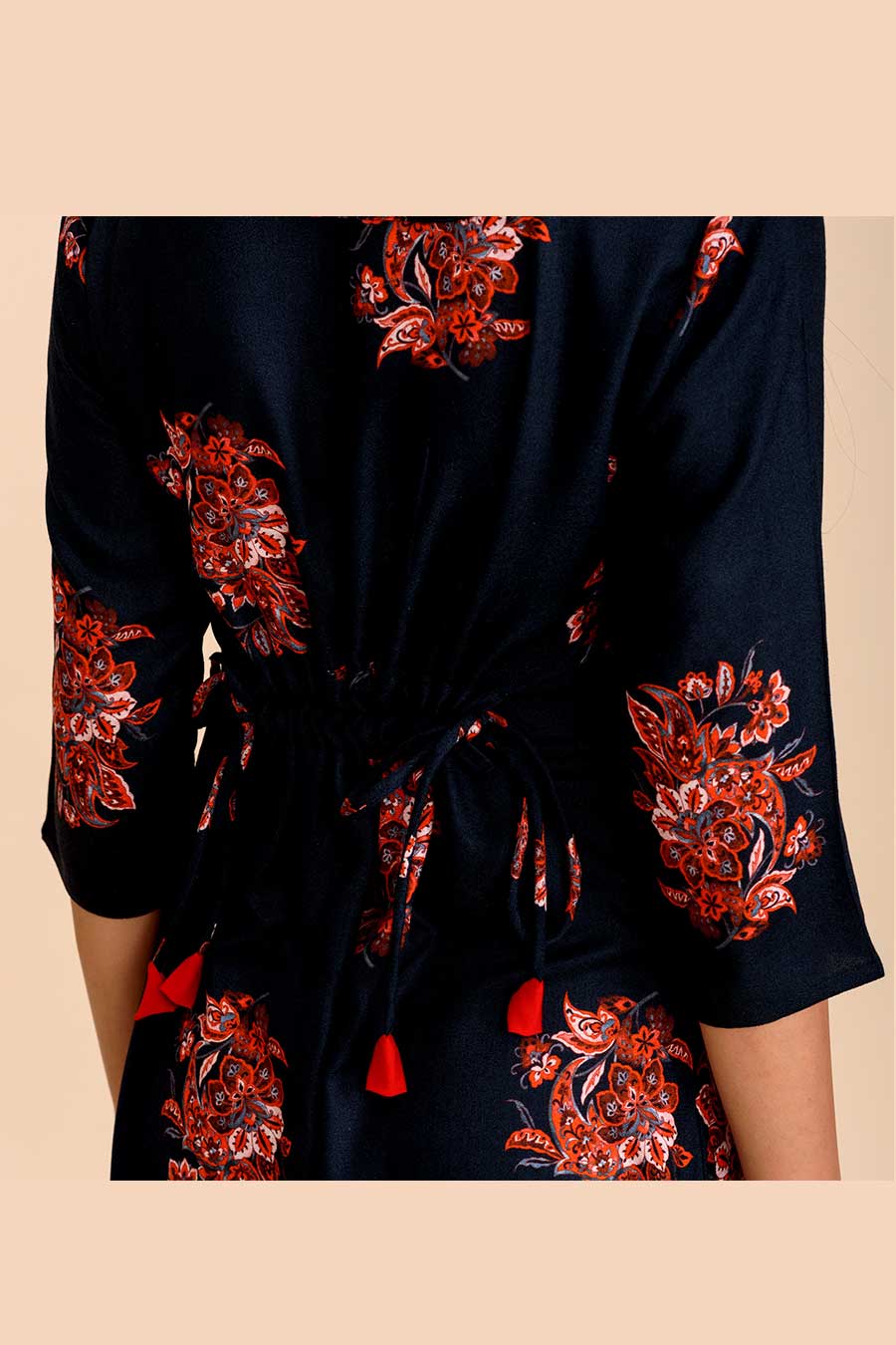 GUL - Blue Printed Dhoti Jumpsuit