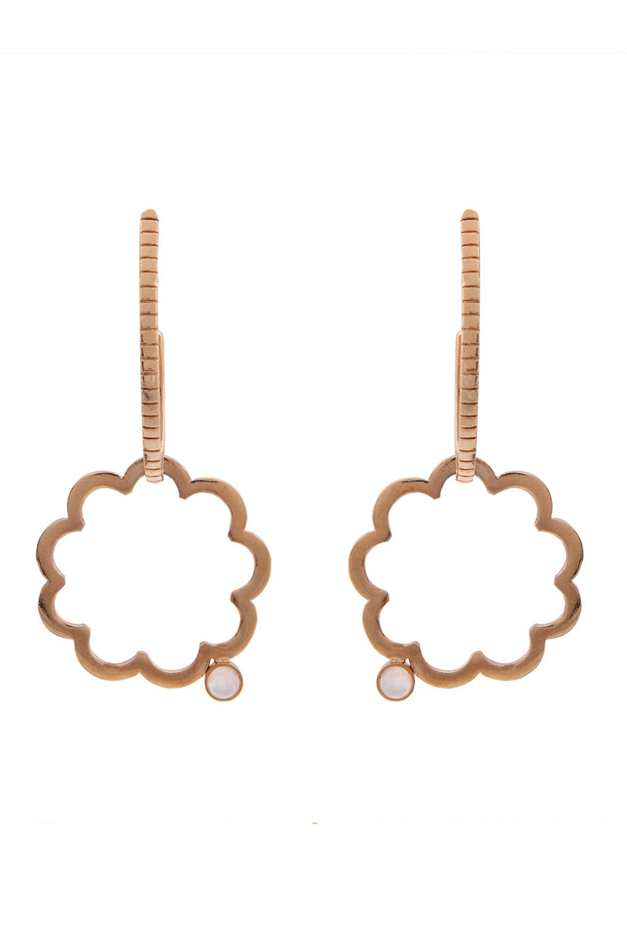 Grande Fleur Half Hoop Earrings