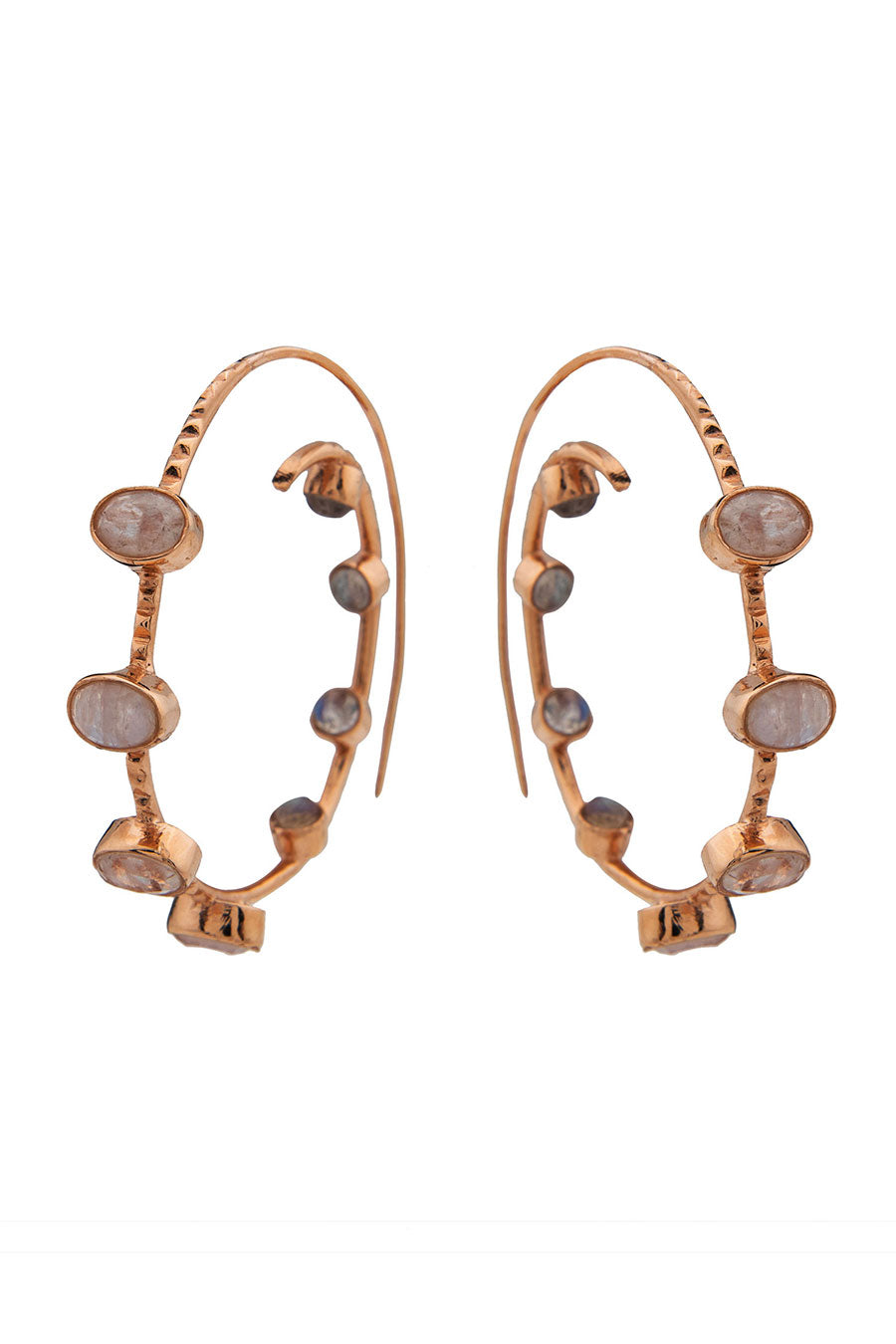 Moonstone Le Jour Hoop Earrings