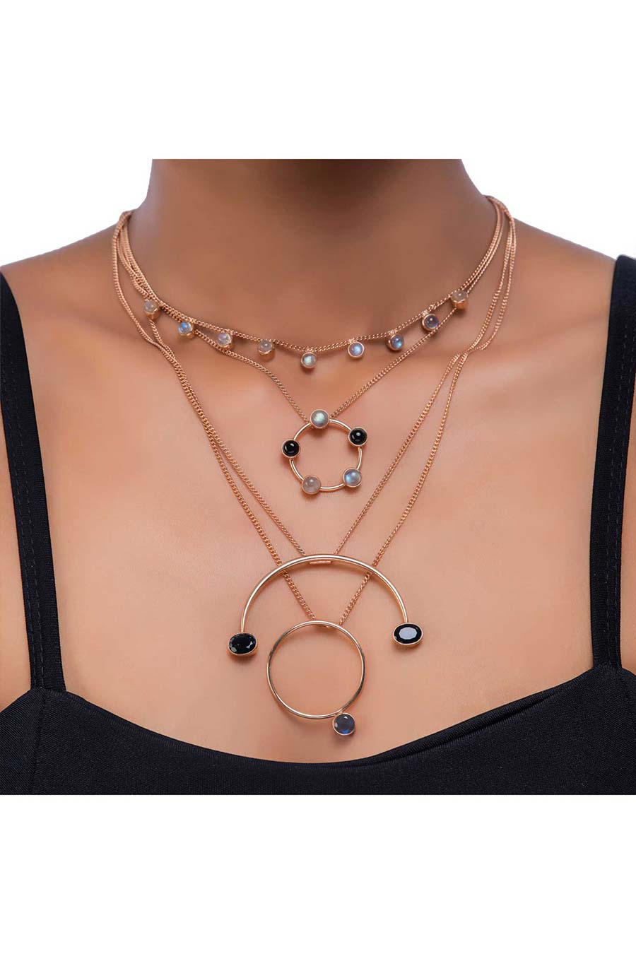 Amical Circle Stack Necklace
