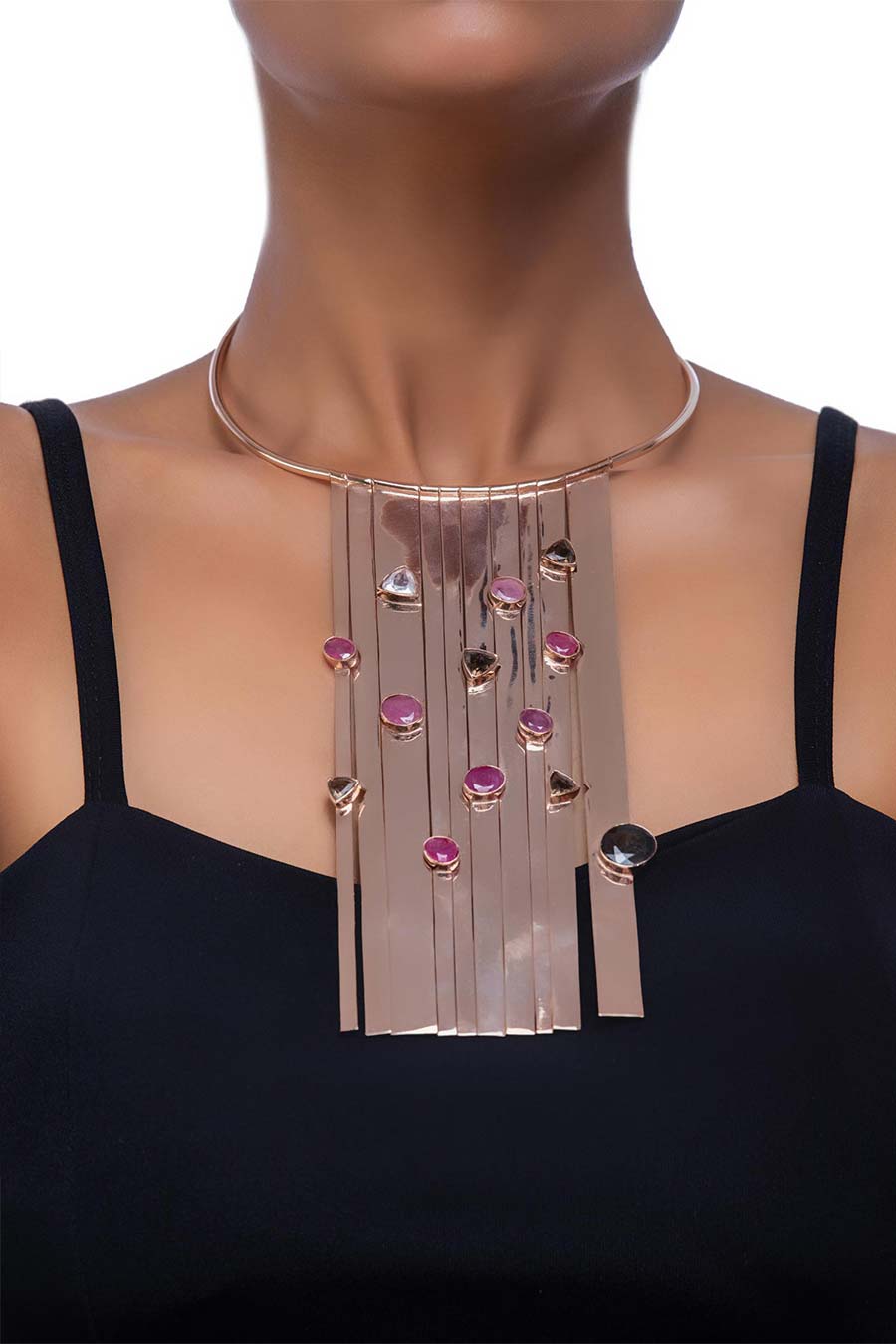 Pink Waterfall Necklace