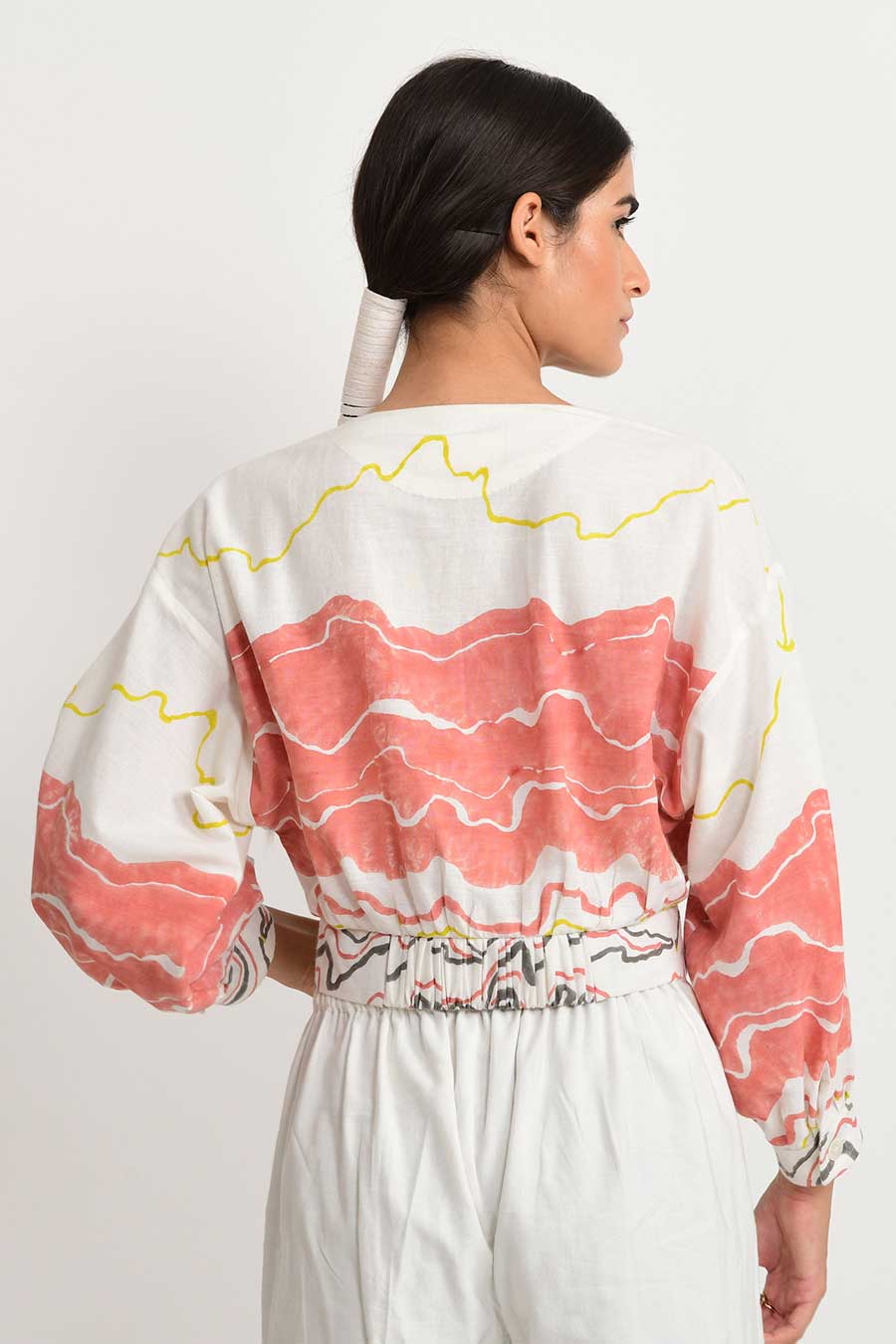 Salmon Flow Crop Top