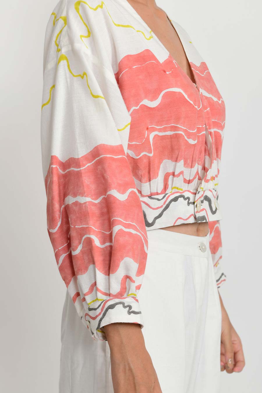 Salmon Flow Crop Top