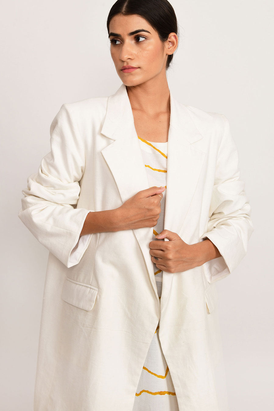 Oversized Sand Blazer Jacket