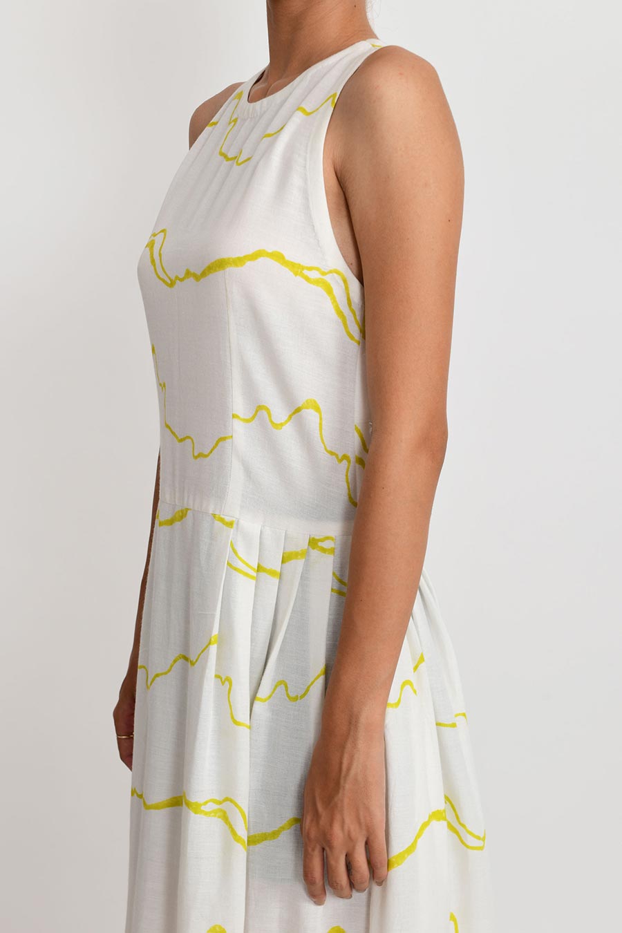 Salmon Pleated Dress