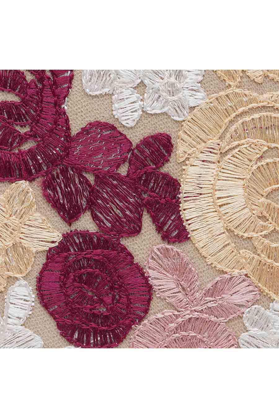 Floral Crochet Round Clutch