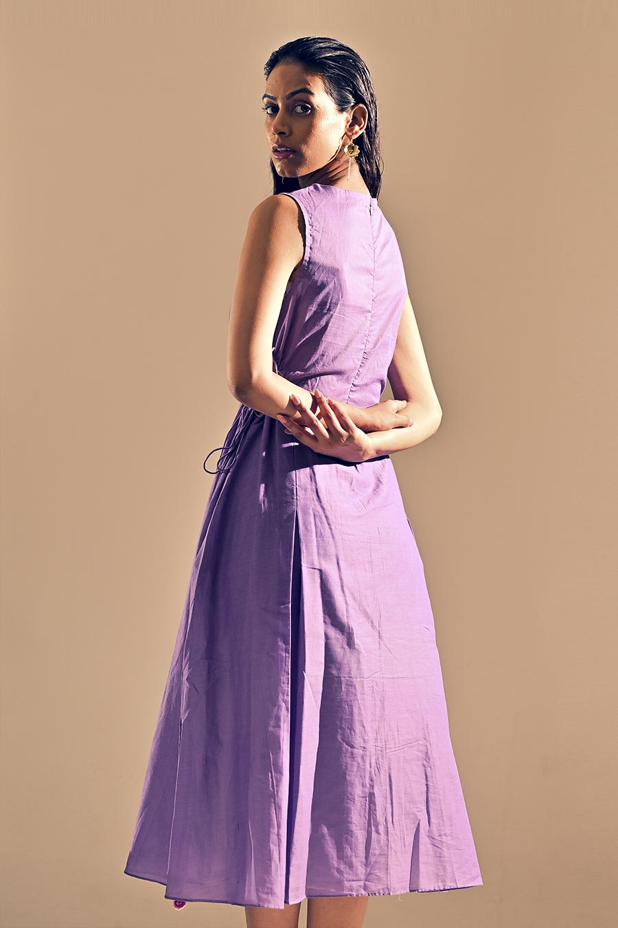 Amethyst Cut-Out Midi Dress