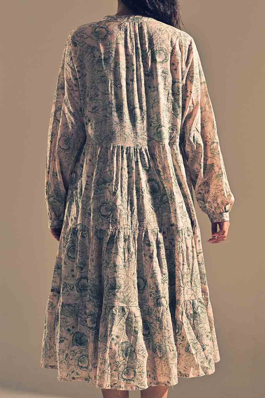Beryl 3 Tier Front Open Dress