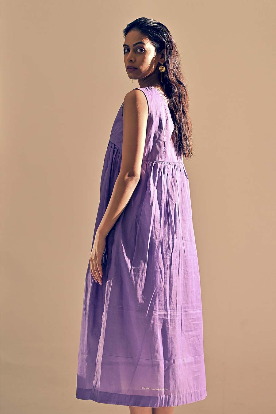 Amethyst Gathered Midi Dress