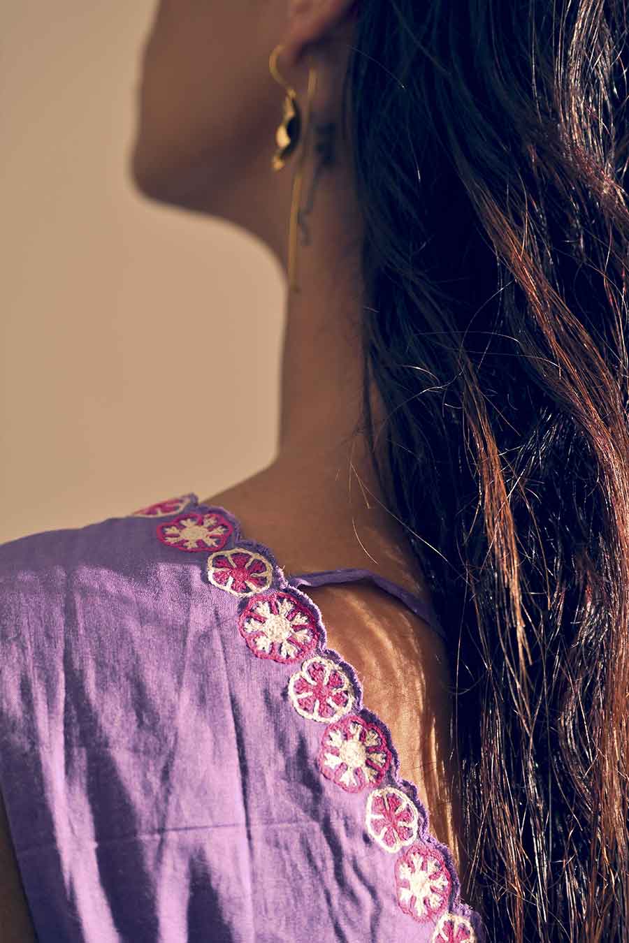 Amethyst Gathered Midi Dress