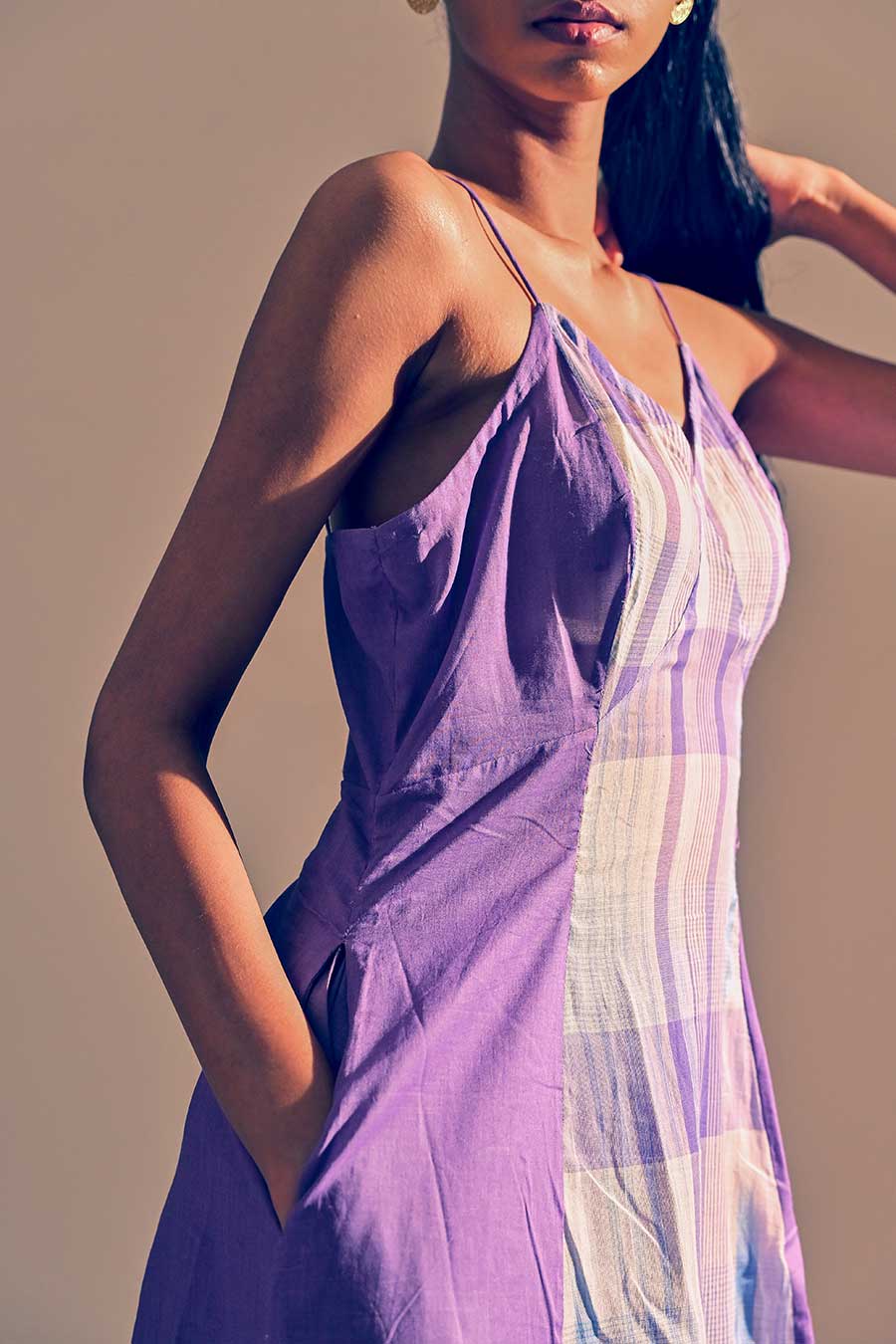Amethyst Quartz Strappy Tunic Dress