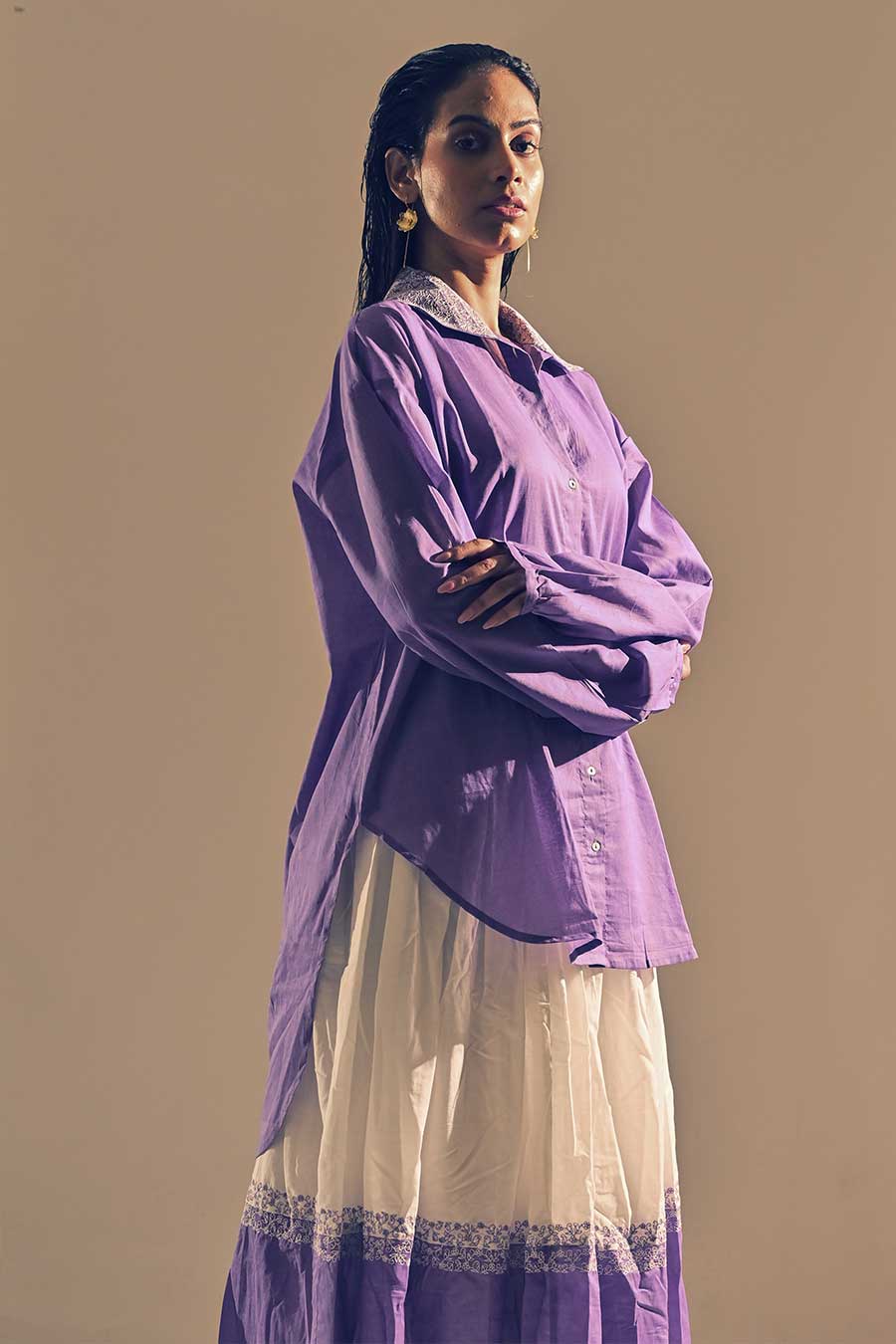 Amethyst Drop Shoulder Shirt
