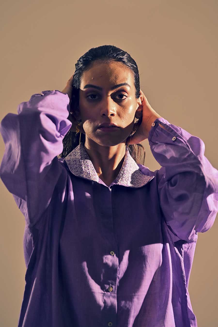 Amethyst Drop Shoulder Shirt