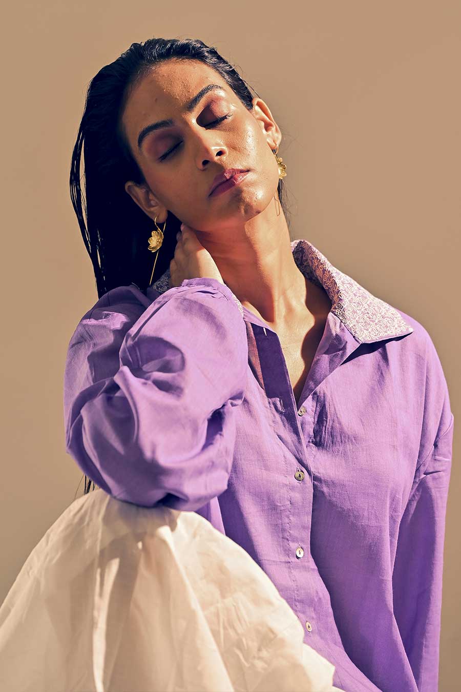 Amethyst Drop Shoulder Shirt