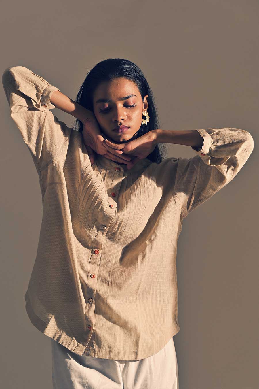 Moonstone Pintuck Shirt