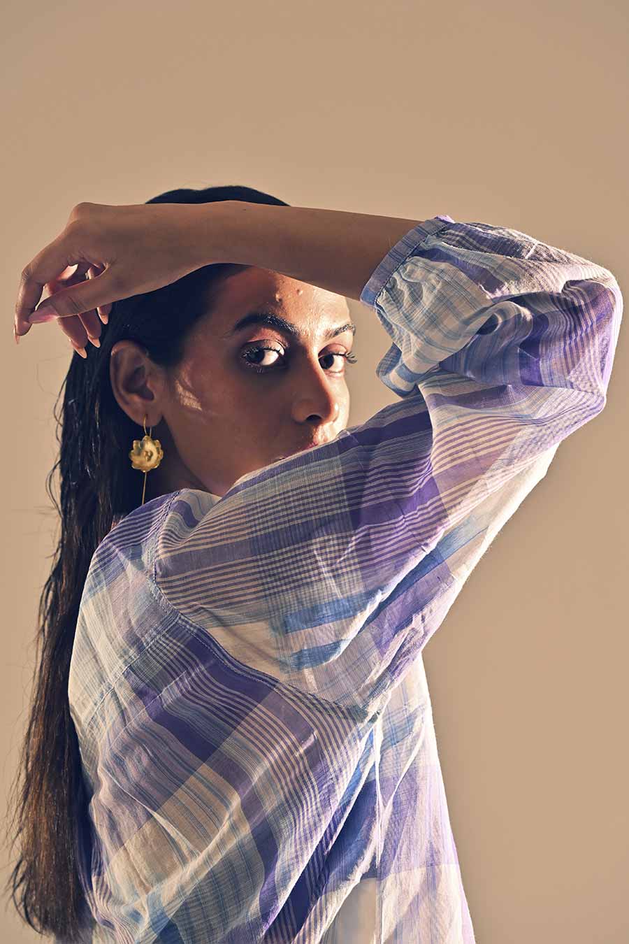 Amethyst Quartz Pintuck Shirt