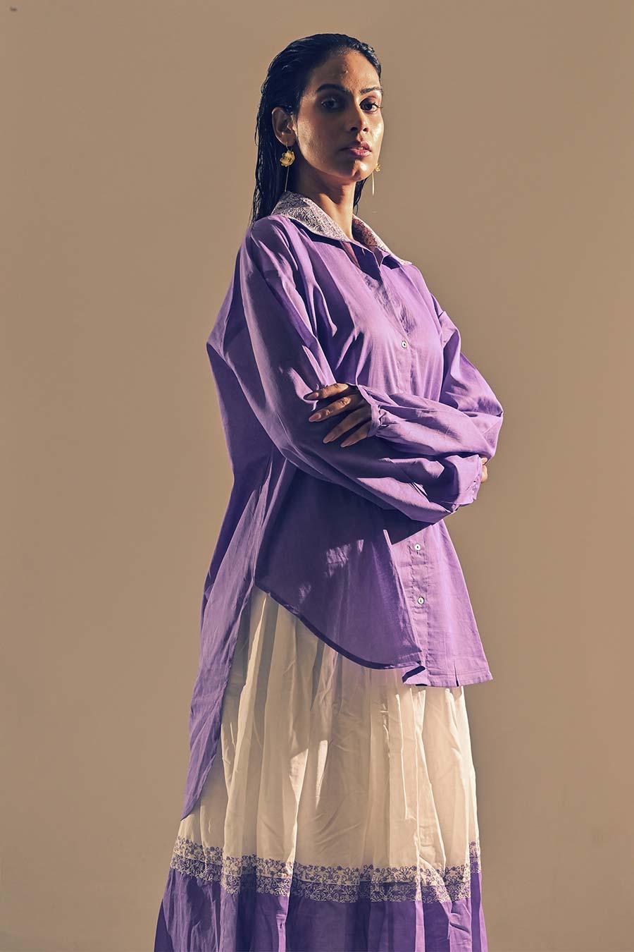 Amethyst Quartz Flare Skirt