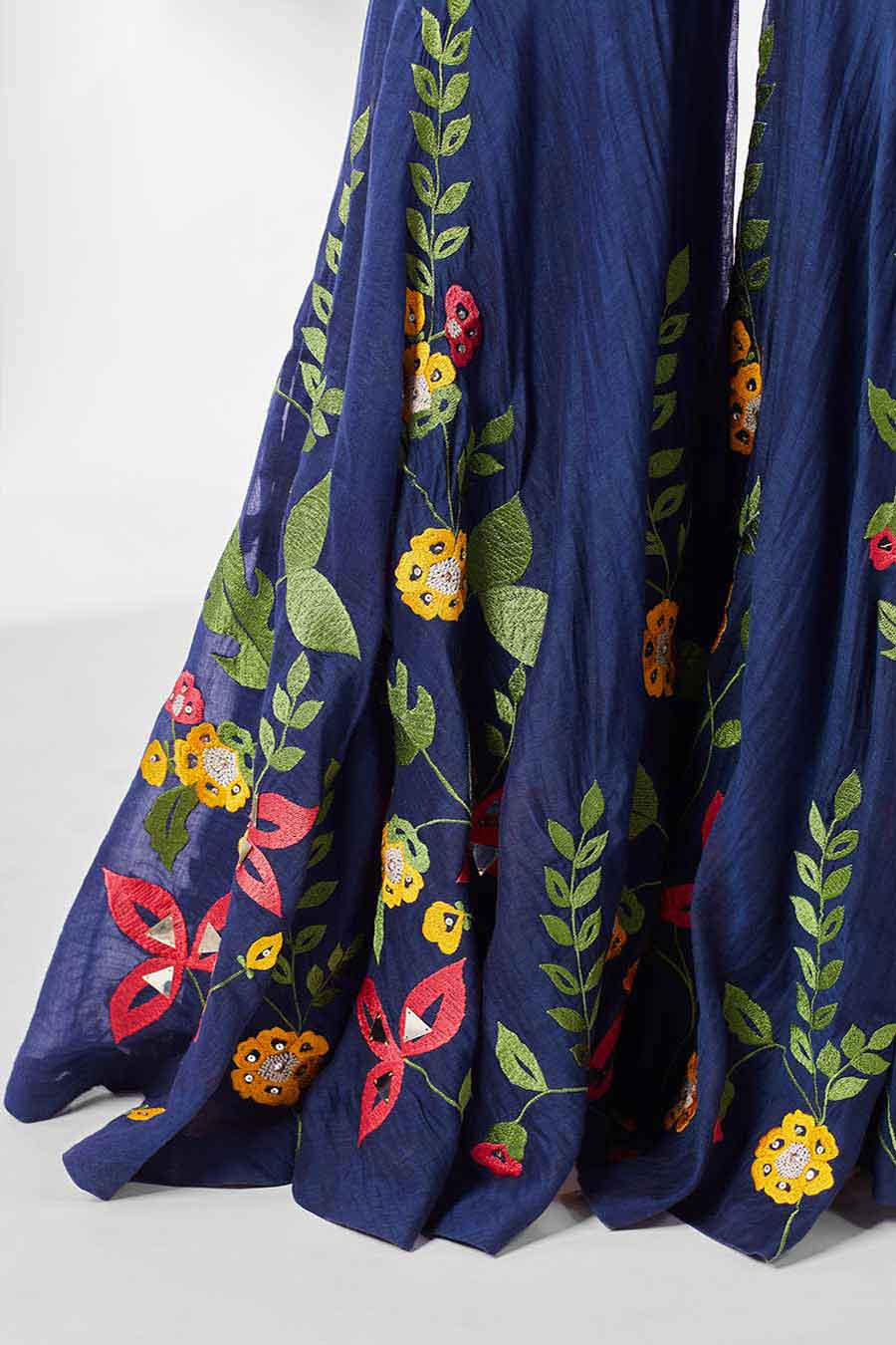 Midnight Blue Top & Gharara Set (Set of 2)