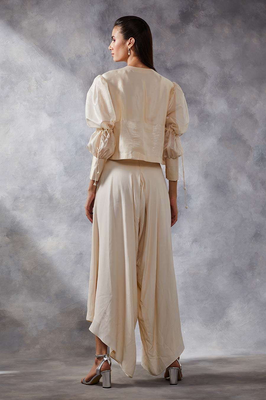 Ivory Jumpsuit & Jacket Co-Ord Set