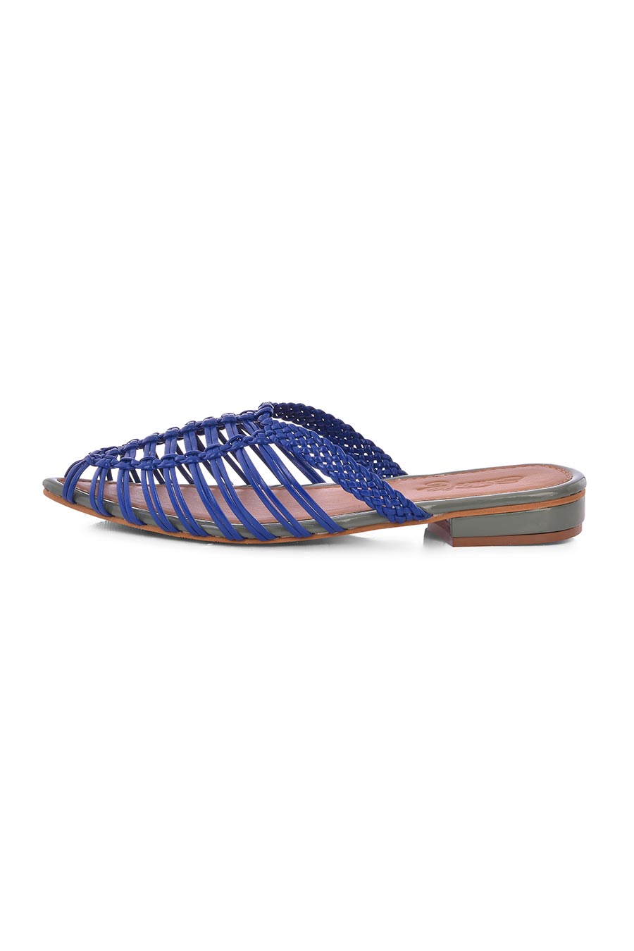 Woven Electric Blue Pointed Flats