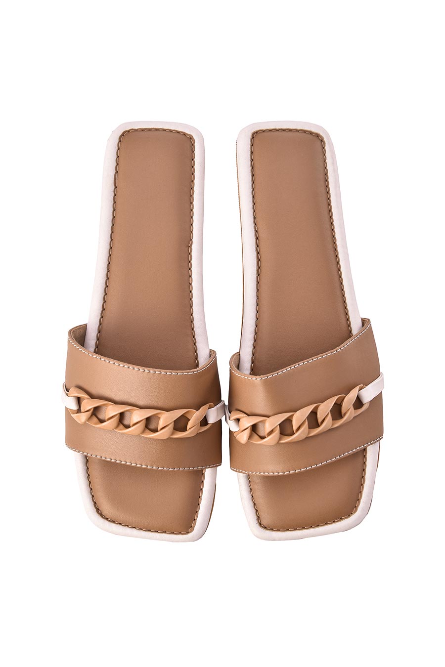 The Daily Edit Nude Chain Flats