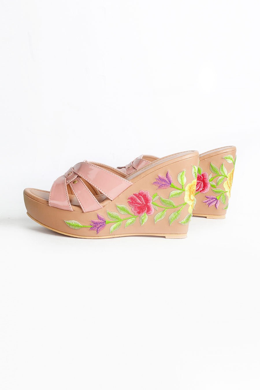 Fiorella Hand Embroidered Wedges