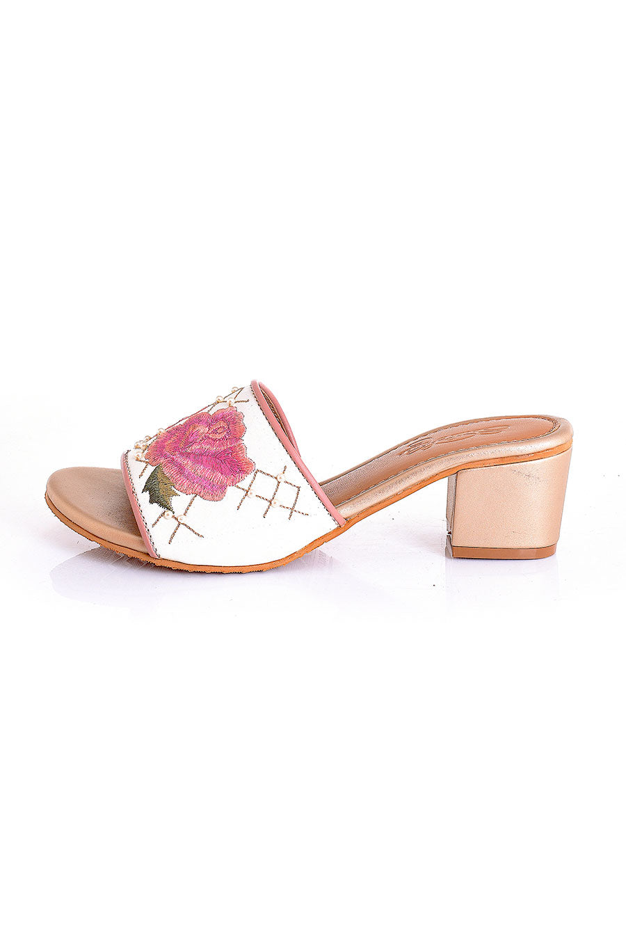 Fiona Pink & Creme Heel Sandals