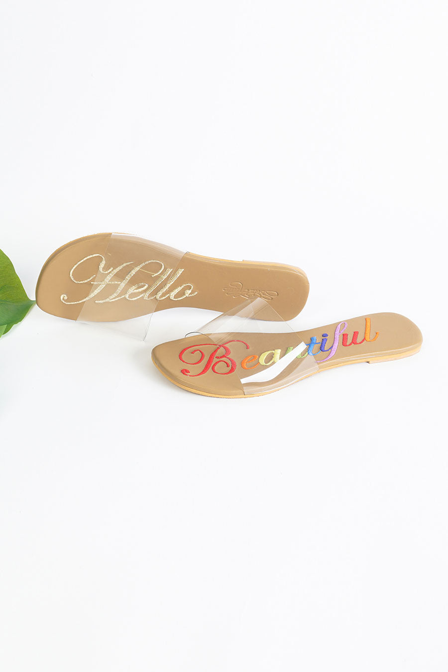 Hello Beautiful - Embroidered Flats