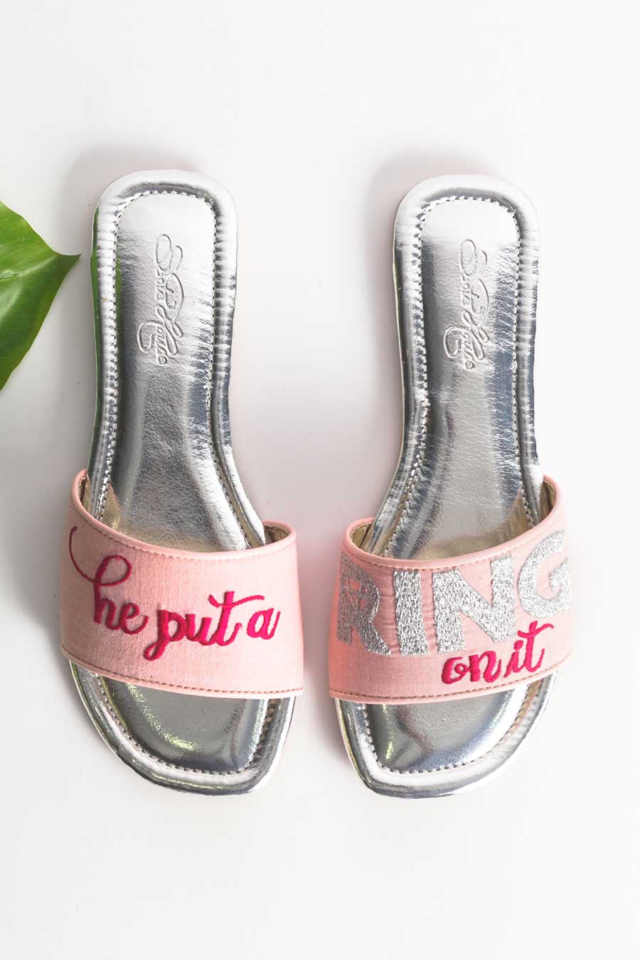 He Put a Ring on it - Embroidered Flats
