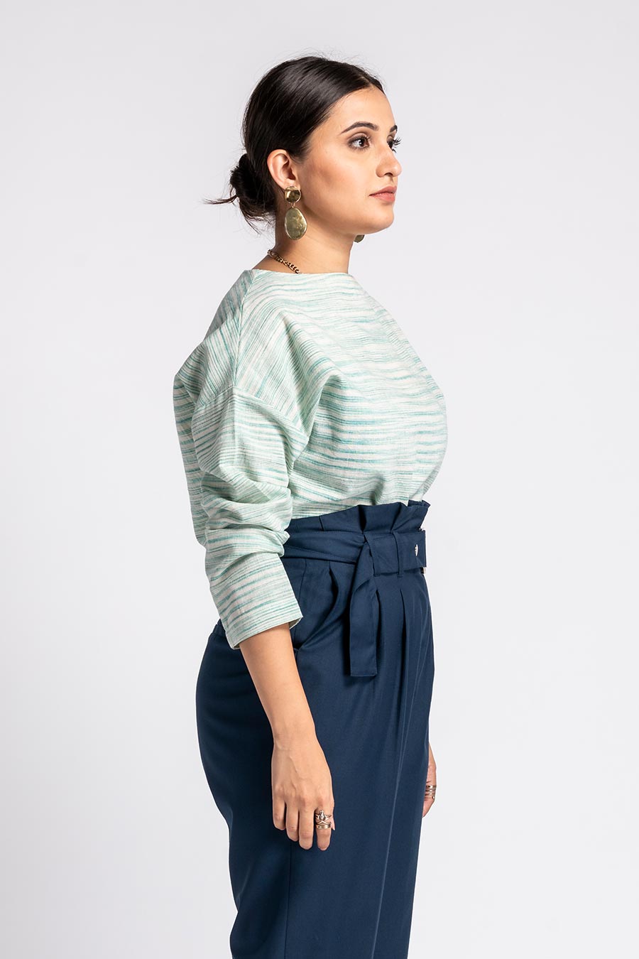 Timid Green Relaxed Boxy Top