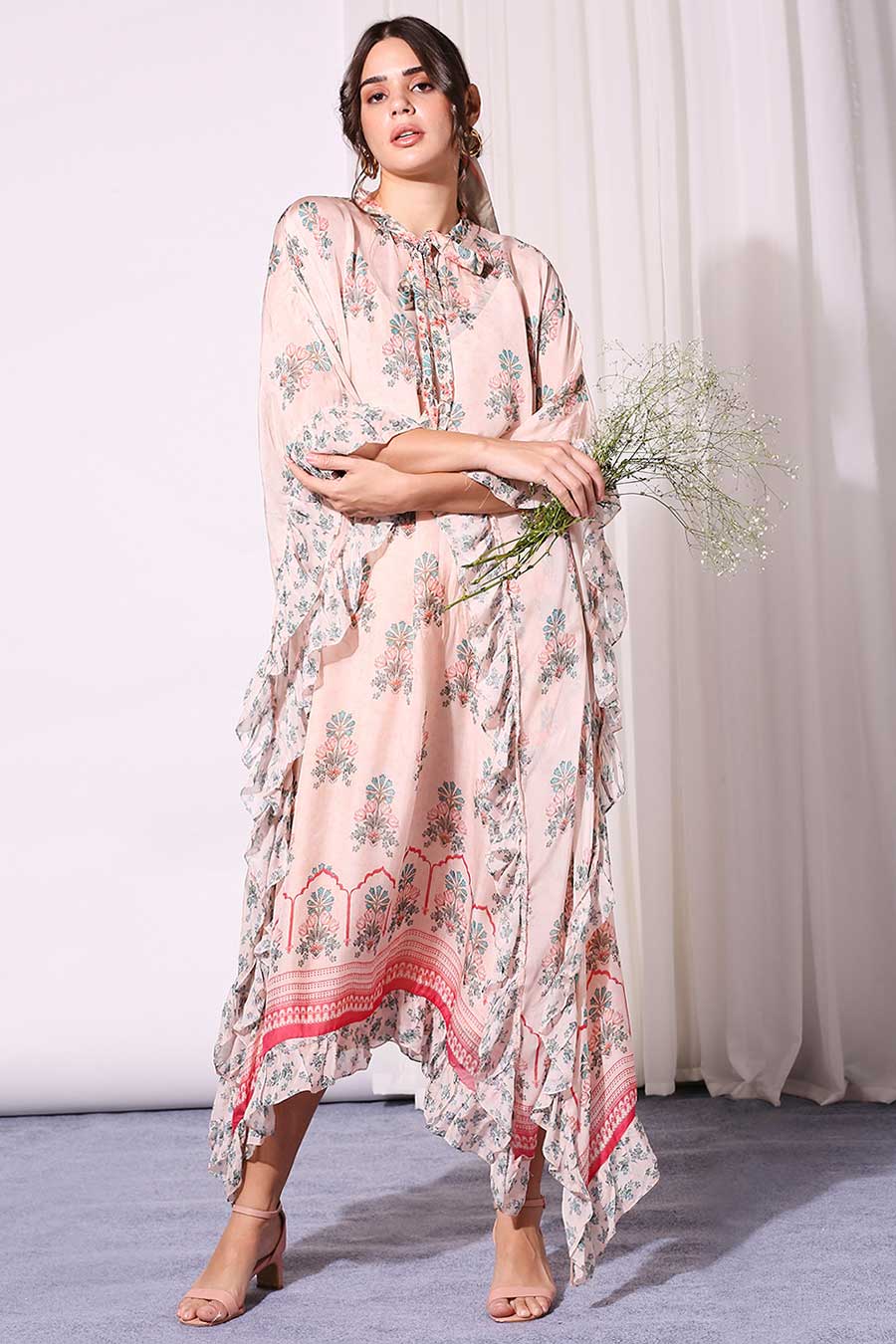 Mellow Rose Printed Kaftan Dress