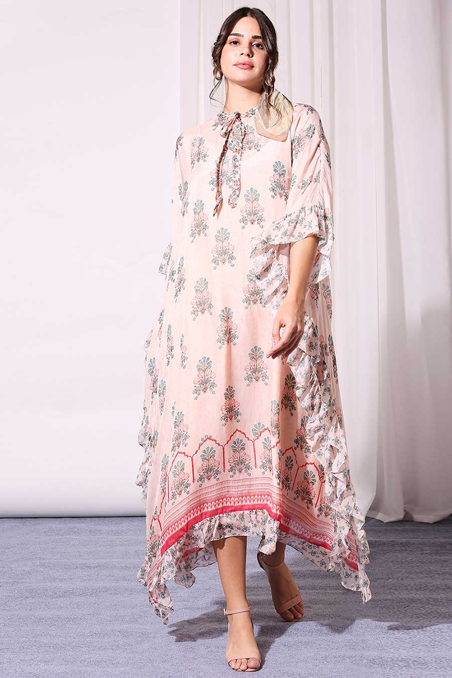 Mellow Rose Printed Kaftan Dress