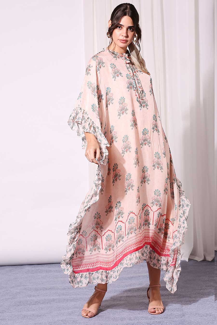 Mellow Rose Printed Kaftan Dress