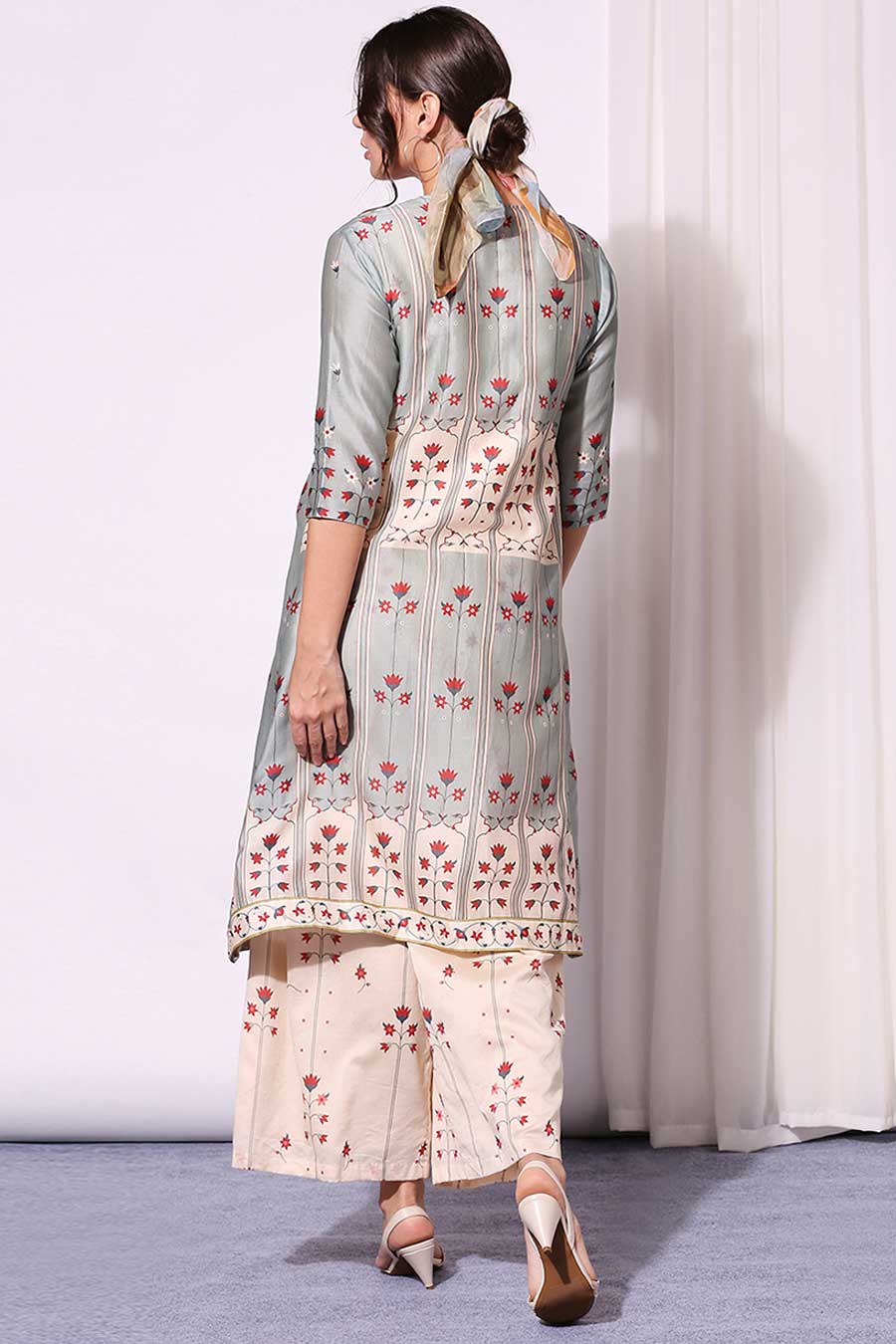 Printed Jumpsuit & Jacket Set