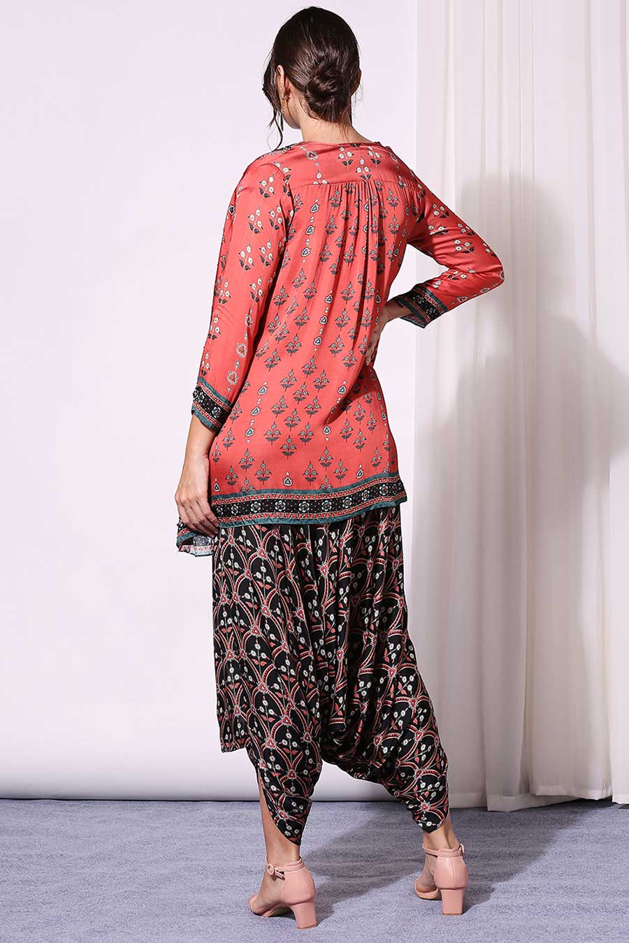 Printed Jumpsuit & Jacket Set