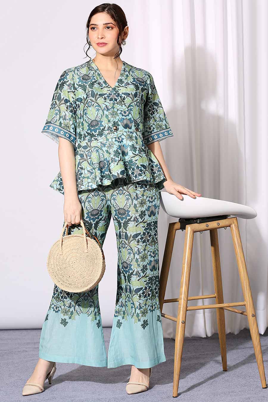 Pastel Bloom Top & Pant Co-Ord Set