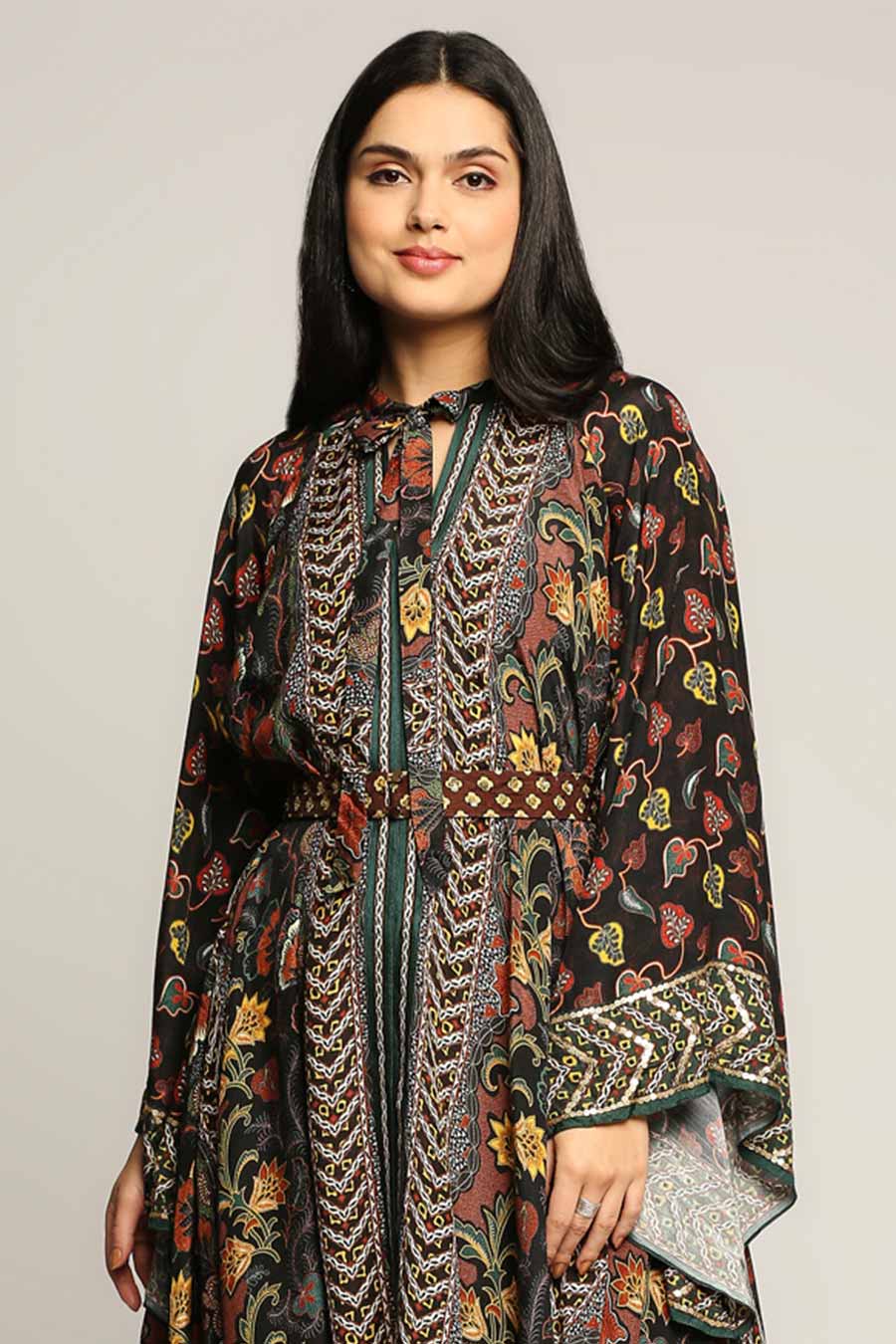 Batik Print Asymmetrical Dress