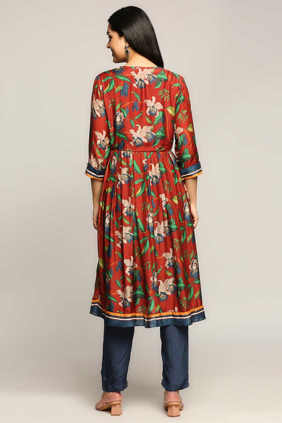 Orchid Bloom Flared Kurta & Pant Set