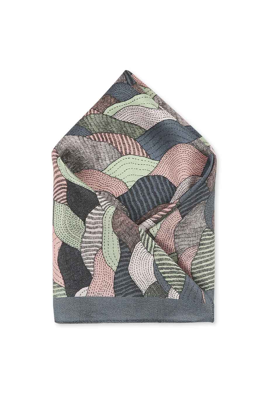 Multicolour Pastel Bloom Print Pocket Square