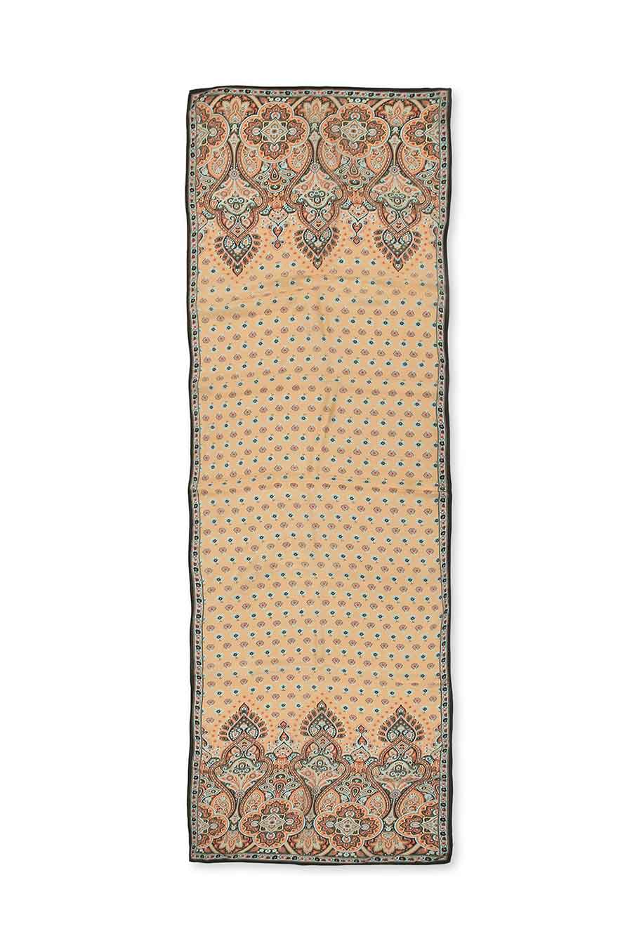 Ethnic Folklore Print Peach Scraf