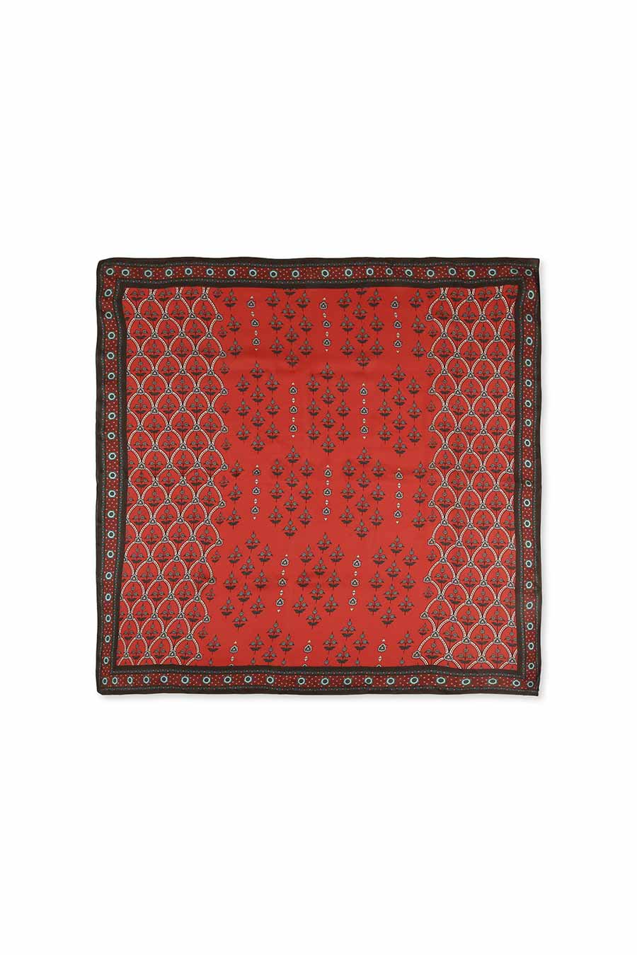 Ethnic Folklore Print Red Stole
